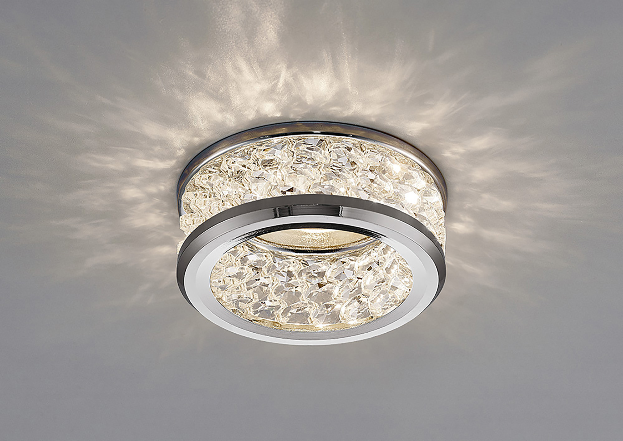 IL30835CH  Dante GU10 Downlight With Crystal Beads Polished Chrome